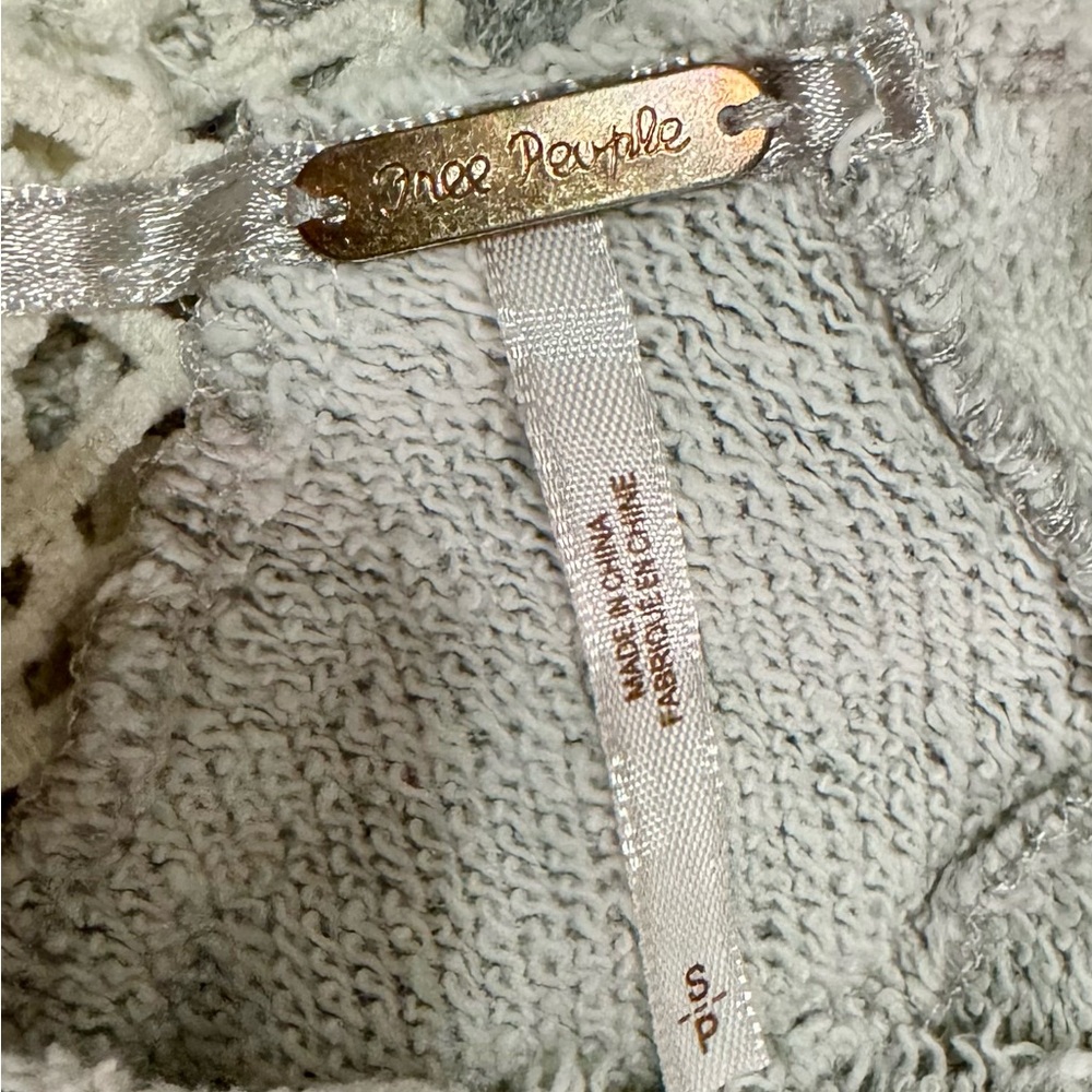 Free People Cream Knit Top with Lace Details - Picture 2 of 6